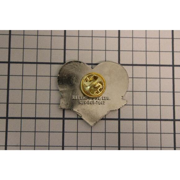 VTG c1980 Littlefoot LTD Red Cloisonne Featherweight Sewing Machine Pin Tie Tack - Picture 4 of 4